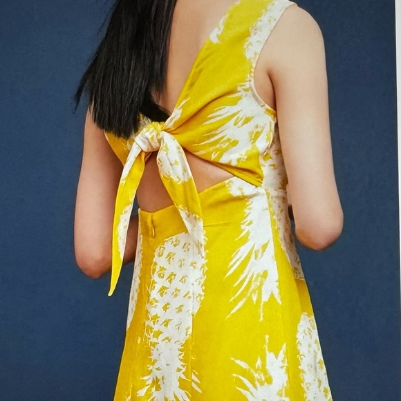 Anthropologie Maeve Pineapple Midi Dress • Size 2 - Picture 12 of 14